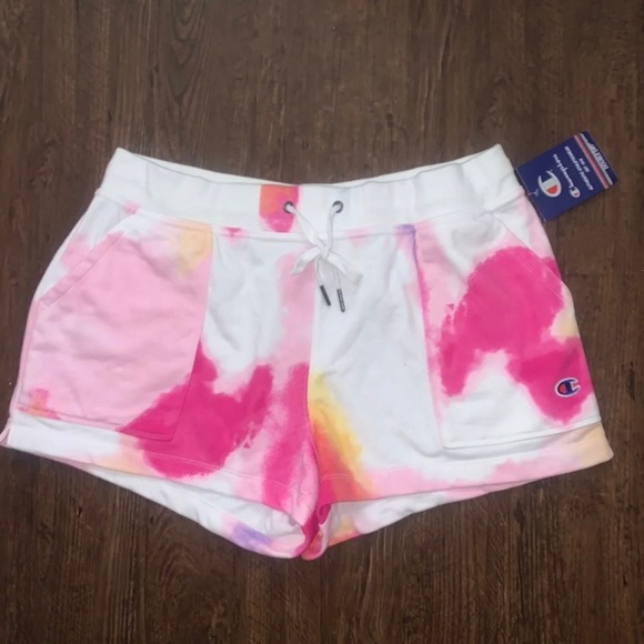 🚫SOLD🚫NWTs Women’s Champion Matching Set-Hoodie and Shorts-Size Large-Tie-Dye - Picture 4 of 4